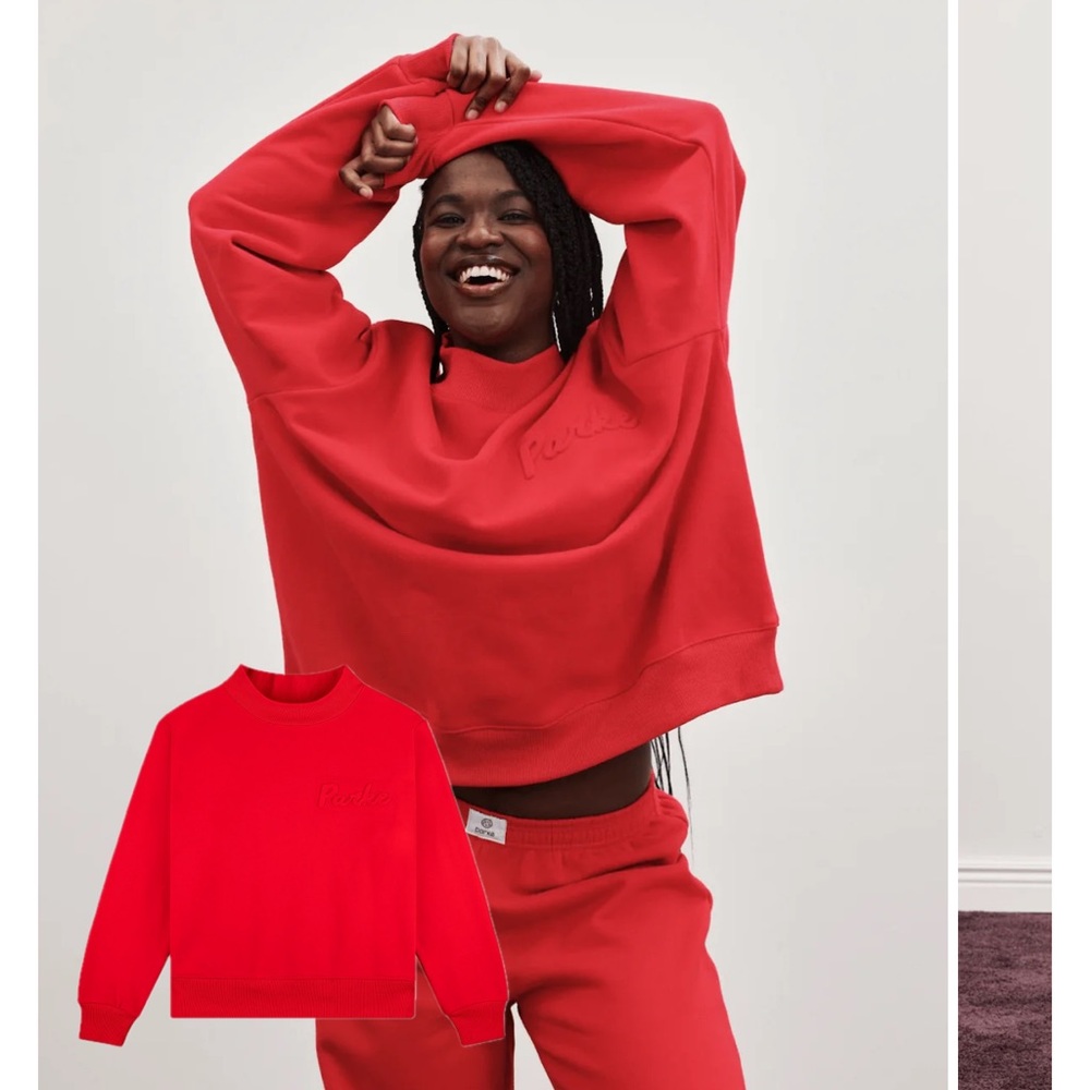 Parke Embossed mockneck sweatshirt Valentine’s collection L/XL